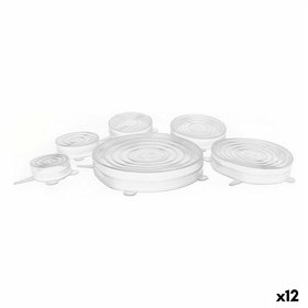 Set of lids Privilege Transparent Silicone Cover 6 Pieces (12 Units)