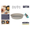 Air Fryer Basket Quttin AIR FRYER Silicone 22 x 22 x 5 cm (24 Units)