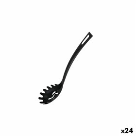 Pasta Spoon Quttin Nylon 29 x 5,5 cm Black (24 Units)