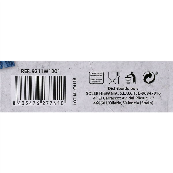 Dinnerware Set La Mediterránea Aneto White Circular 12 Pieces (2 Units)