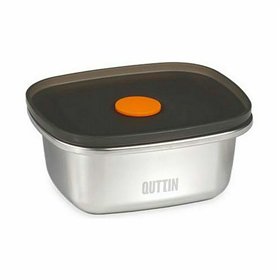 Hermetic Lunch Box Quttin Stainless steel Rectangular 250 ml (24 Units)