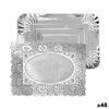 Snack tray Algon Silver Rectangular 25,5 x 35 x 2 cm Disposable (48 Units)