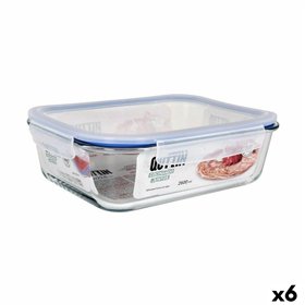 Hermetic Lunch Box Quttin Rectangular 2,6 L (6 Units)