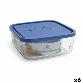 Lunch box Borgonovo Squared Blue 3,2 L (6 Units)