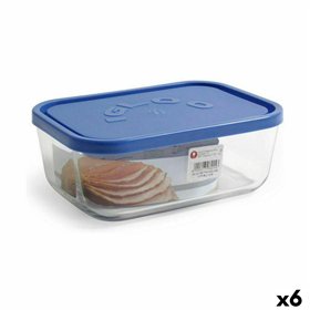 Lunch box Borgonovo Blue Rectangular 2,3 L (6 Units)