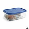 Lunch box Borgonovo Blue Rectangular 2,3 L (6 Units)