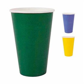 Set of glasses Algon Disposable Cardboard Multicolour 10 Pieces 350 ml (20 Units)