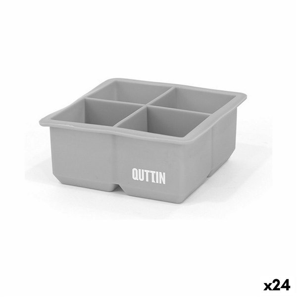 Ice Cube Mould Quttin Flexible Silicone 10,5 x 10,5 x 5 cm (24 Units)
