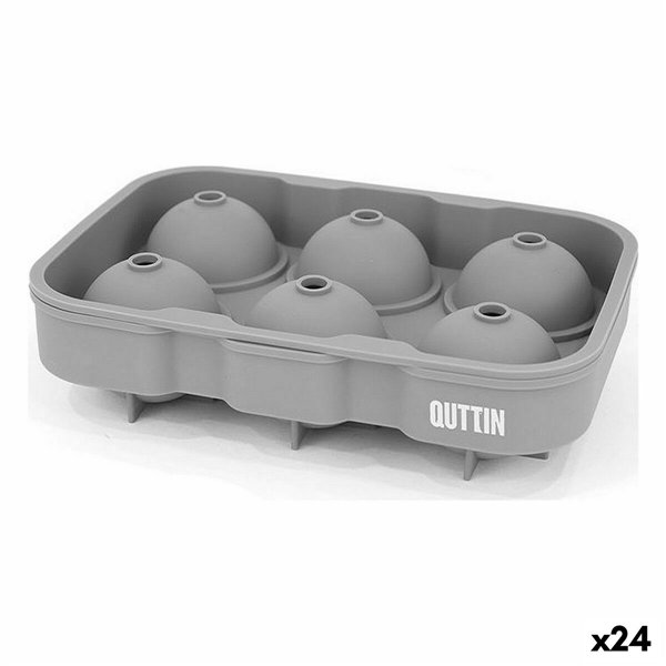 Ice Cube Mould Quttin Silicone 18 x 12,5 x 4,75 cm (24 Units)
