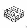Napkin holder Confortime Metal 18 x 18 x 6,5 cm (12 Units)