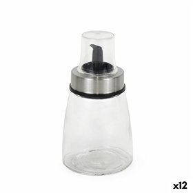 Cruet Quttin Transparent Silver Glass 200 ml 6,5 x 6,5 x 12,5 cm (12 Units)