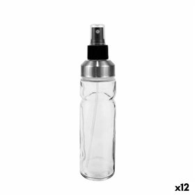 Cruet Anna Transparent Silver Glass 175 ml (12 Units)