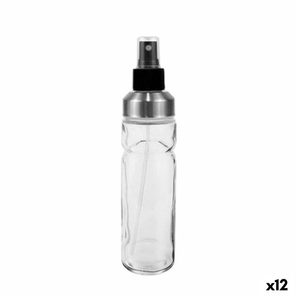 Cruet Anna Transparent Silver Glass 175 ml (12 Units)