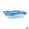 Set of lunch boxes Tontarelli Nuvola 500 ml Blue Squared 4 Pieces (12 Units)