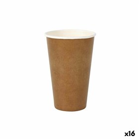 Set of glasses Algon Disposable kraft paper 6 Pieces 450 ml (16 Units)