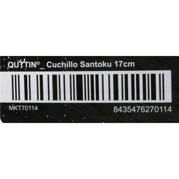 Santoku Knife Quttin Bull 17 cm (4 Units)