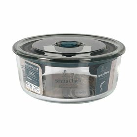 Hermetic Lunch Box Santa Clara Grey 850 ml 15,6 x 6,8 cm (4 Units)