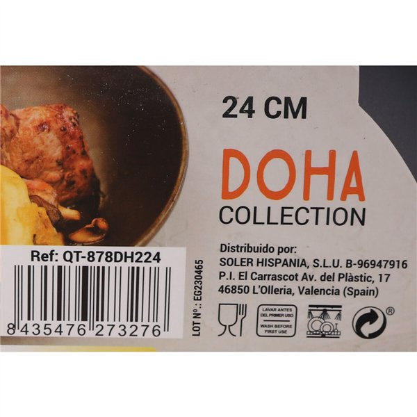 Wok Pan Quttin Doha Toughened aluminium 47 x 24 x 8 cm (6 Units)