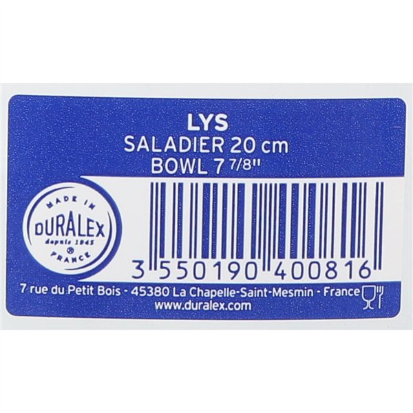 Salad Bowl Duralex Lys Transparent 1,59 L (24 Units)