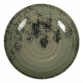 Deep Plate La Mediterránea Aspe Green Ø 22,7 x 5 cm (12 Units)