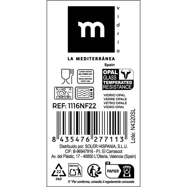 Serving Platter La Mediterránea Palaos 36 Units