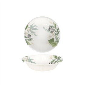 Plate set Algon Disposable Cardboard Floral 6 Pieces 450 ml (24 Units)