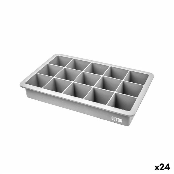 Ice Cube Mould Quttin Flexible Silicone 18,2 x 11,5 x 3,5 cm (24 Units)