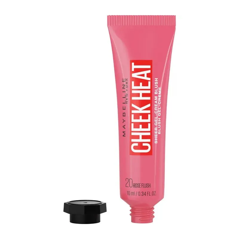 Maybelline'i põsepuna põsepuna, 20 Rose Flash, on mõeldud põsepuna heat geel-kreemja põsepunana.