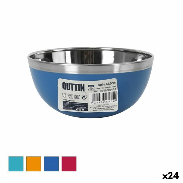 Bowl Quttin Steel Ø 13 x 6 cm (24 Units)