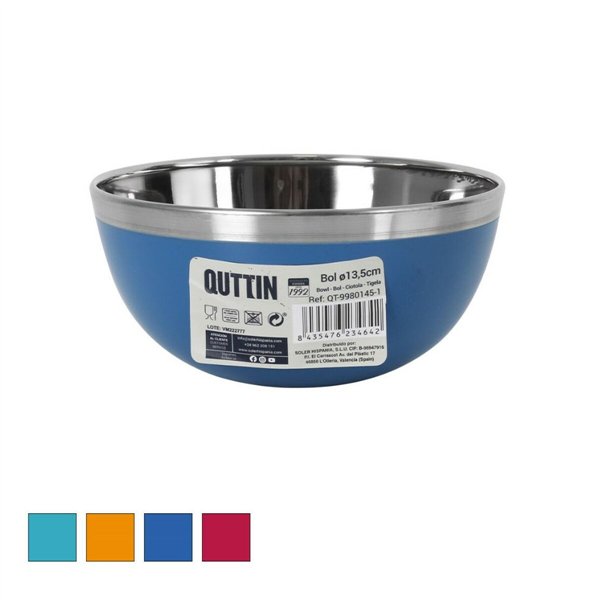 Bowl Quttin Steel Ø 13 x 6 cm (24 Units)