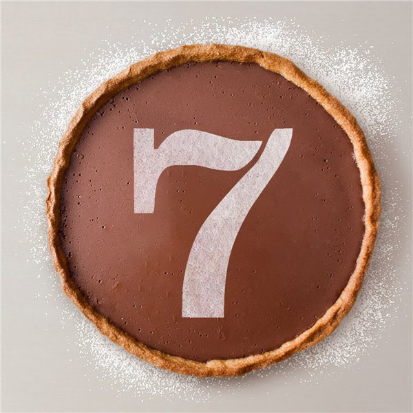 Cake stencil Algon Number 7 36 Units