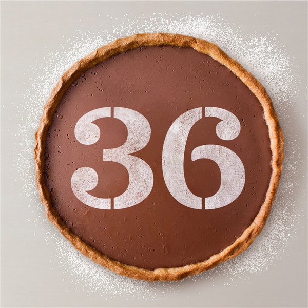 Cake stencil Algon Number 6 36 Units