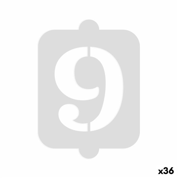 Cake stencil Algon Number 9 36 Units