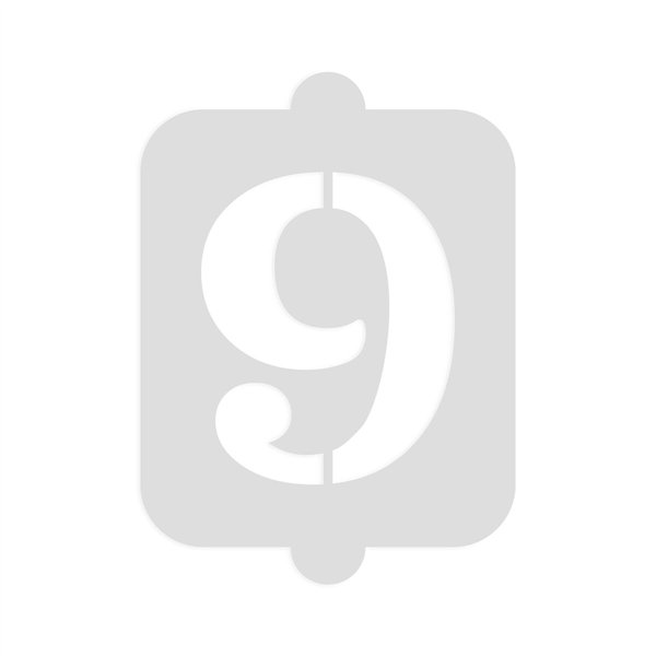 Cake stencil Algon Number 9 36 Units