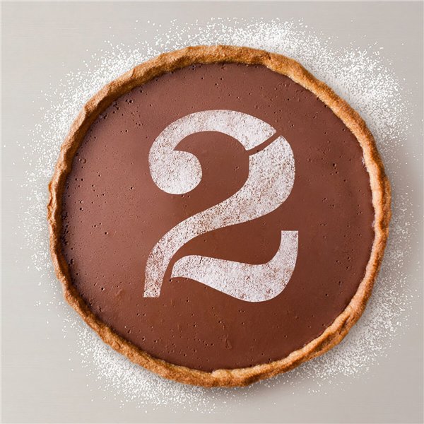 Cake stencil Algon Number 2 36 Units