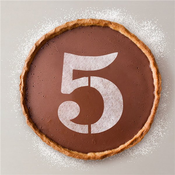 Cake stencil Algon Number 5 36 Units