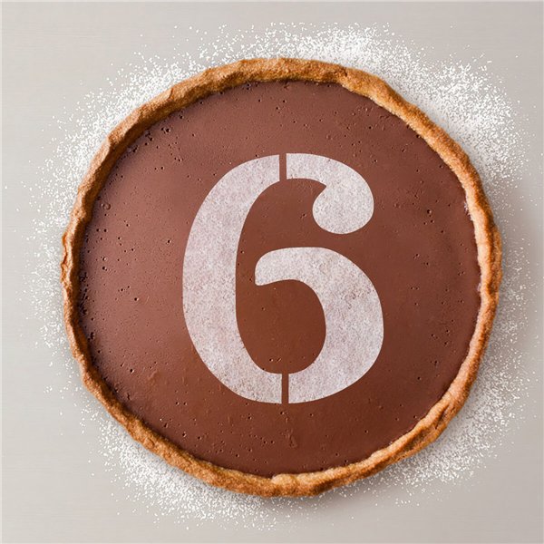 Cake stencil Algon Number 6 36 Units