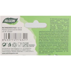 Reusable Drinking Straw Algon 50 x 0,6 cm 20 Pieces 24 Units