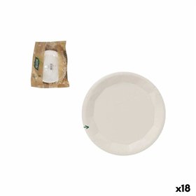 Plate set Algon White 22 cm 25 Pieces (18 Units)