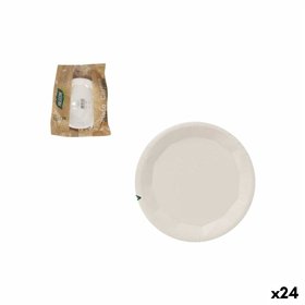 Plate set Algon White 17 cm 10 Pieces (24 Units)