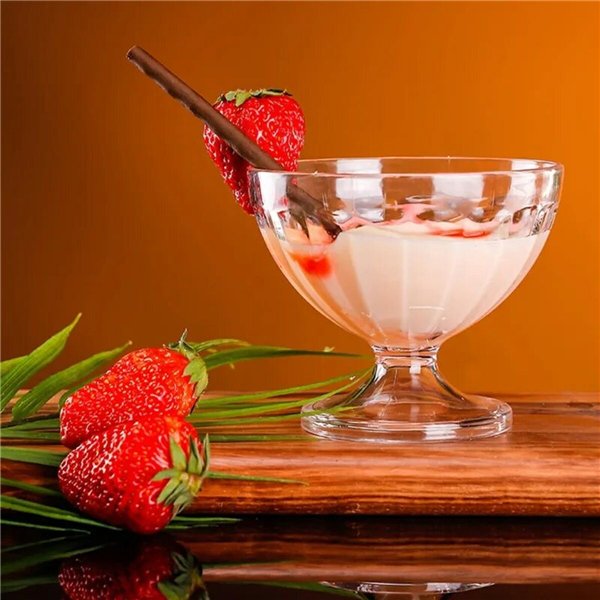 Ice Cream and Milk Shake Glass La Mediterránea 0,25 L (24 Units)