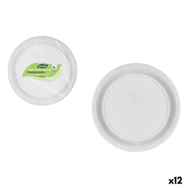 Plate set Algon 28 cm 12 Pieces (12 Units)