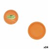 Plate set Algon Orange 20 cm 10 Pieces (24 Units)