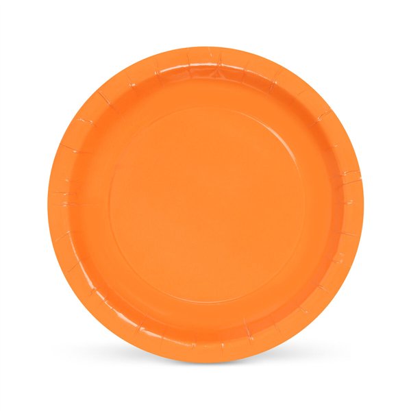 Plate set Algon Orange 20 cm 10 Pieces (24 Units)