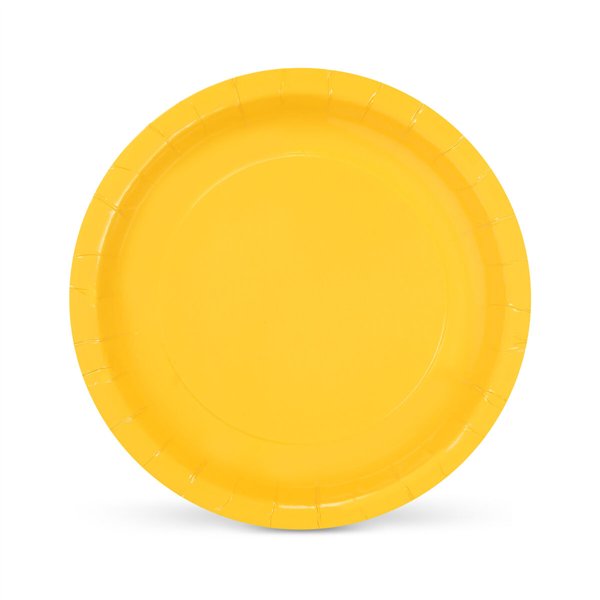 Plate set Algon Yellow 20 cm 10 Pieces (24 Units)