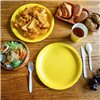 Plate set Algon Yellow 20 cm 10 Pieces (24 Units)