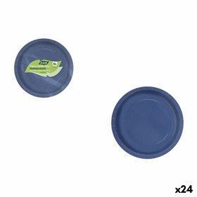 Plate set Algon Blue 20 cm 10 Pieces (24 Units)