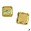 Plate set Algon Golden 23 cm 10 Pieces (18 Units)