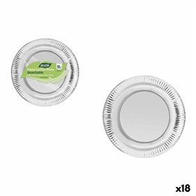 Plate set Algon Silver 23 cm 10 Pieces (18 Units)