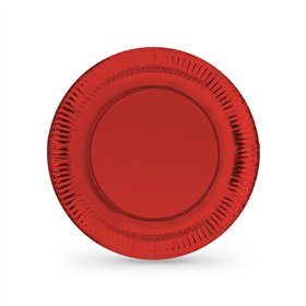 Plate set Algon Red 23 cm 10 Pieces (18 Units)